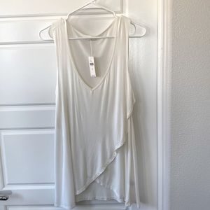 NEW Anthropolohgie t.la Ivory V-Neck Draped sleeveless crossover top